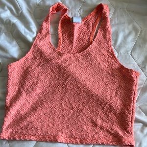 Coral crop top tank